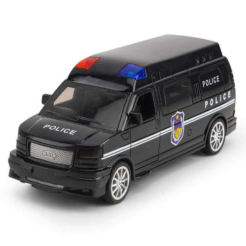 Juguete de doble puerta de simulación para niños modelo de coche inercial coche de luz y sonido coche de policía de bomberos juguetes para niños