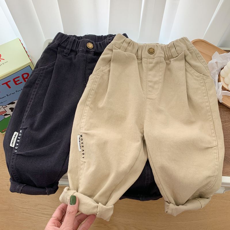 Demi-season children's elastic trousers for boys