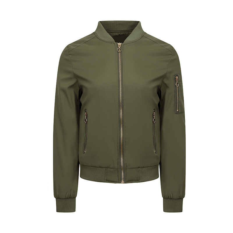 Amazon Women American Style High Street Casual Flying Suit Jacket Top Women Baseball Spring and Autumn Military Uniform Women Thin Cotton Coat