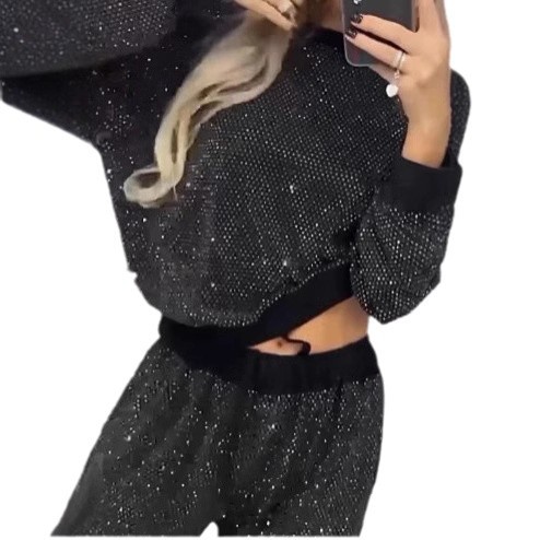 European And American Cross-Border Autumn Winter Hot-Selling Women's Clothing Starry Sky Full Of Stars Long-Sleeve Round_voghion.com