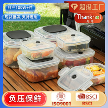 户外露营野餐微波炉饭盒正方形保鲜盒套装冰箱密封收纳盒便当盒