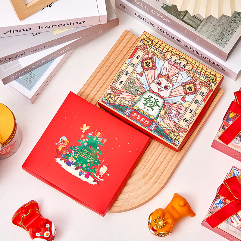 巧克力包装盒礼盒礼品盒手工空盒子圣诞新年发财生巧包装盒