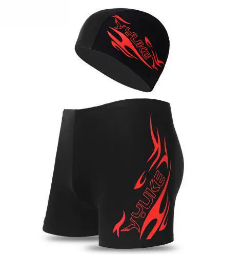Red trousers, hat
