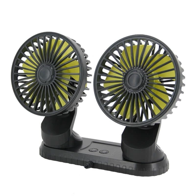 Car fan 12V/24V double-head universal large truck car special car electric fan large wind wholesale (Digər kiçik elektrik cihazlar) - f404-double-head