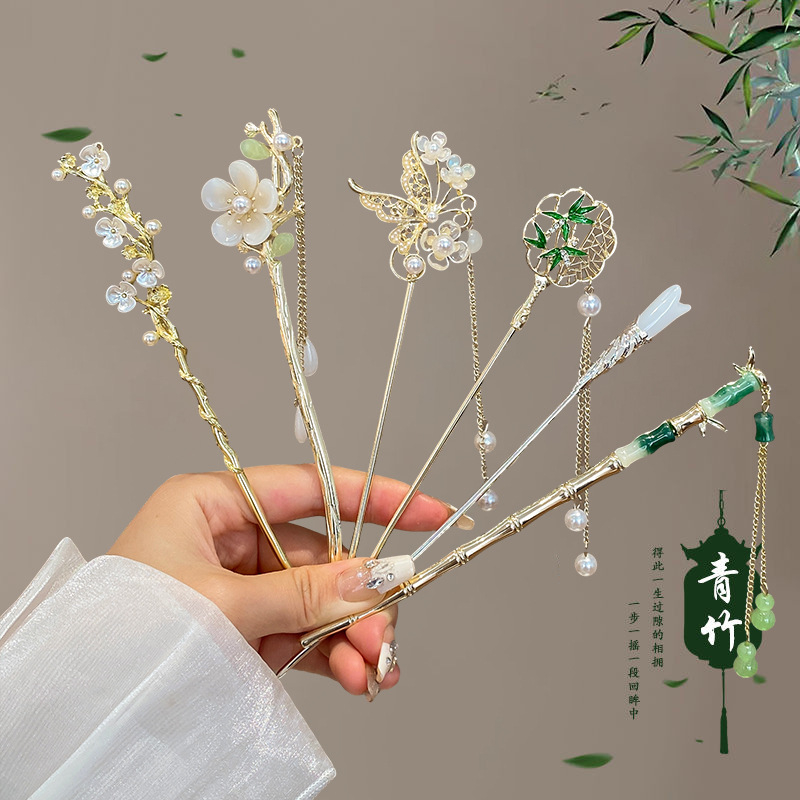 Antigua ropa de estilo Han adornamiento de cabello de mujer nuevo estilo chino clip de cabello paso agitando clip de cabello de alta sensibilidad a la fluidez clip de cabello de niños