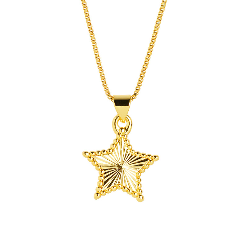 Vietnam oro estrella de cinco puntas colgante estrella joyería estrellada aleación de cobre chica DIY accesorios de joyería fábrica al por mayor