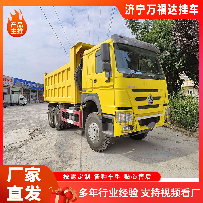 Export Howo Front Four and Rear Eight Dump Truck 375 Horsepower Dock Truck Right Cockpit Muck Transport Truck