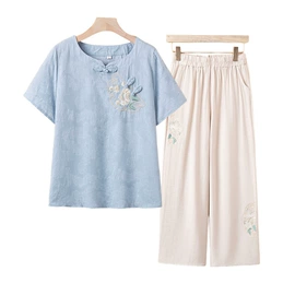 中老年休闲套装;中老年衬衫;中老年休闲裤