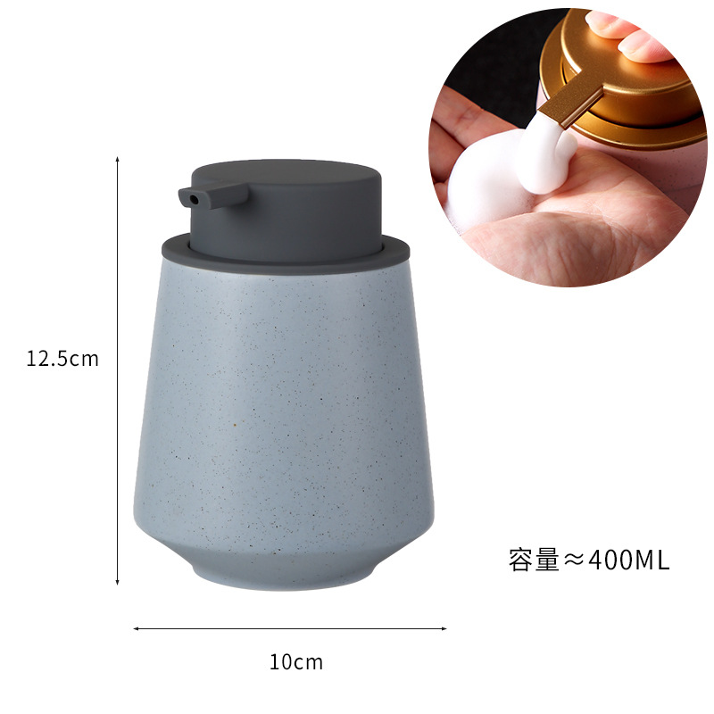 Nórdico Baño de cerámica mano desinfectante champú desinfectante sub-botella gel ducha Hotel mousse espuma prensa botella