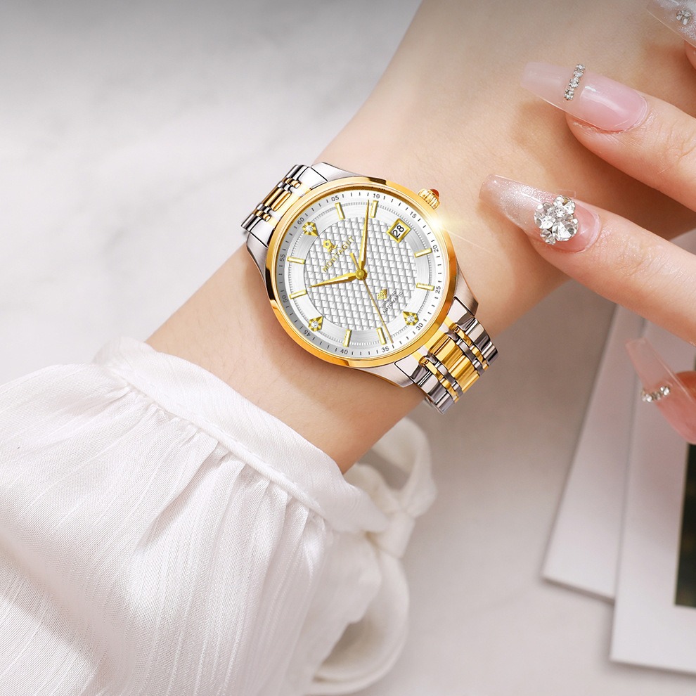 MONTAGUT Montejor March Wind Morning Gold Real Diamond Calendar Automatic Mechanical Women's Watch