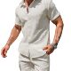 temu shein Amazon cross-border foreign trade men's shirt casual loose short sleeve shorts
