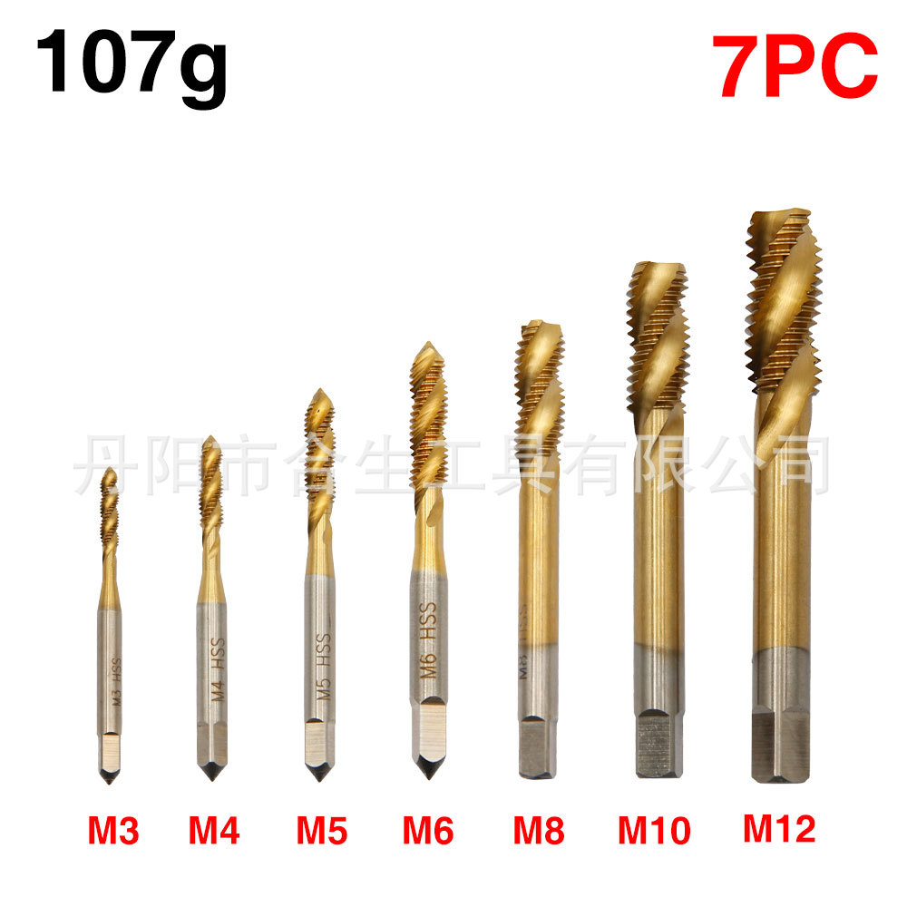 Tornillo de alambre para máquina de ranura en espiral de acero de alta velocidad de 7pc
