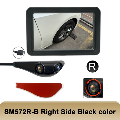Car Modification Left and Right Blind Rearview mirror/rearview mirror - 5inch-front-and-rear-integrated-camera-on-the-right-sideblack-with-64g-tf-card