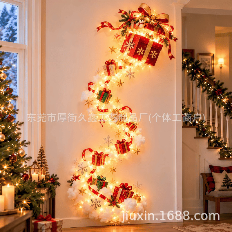 Decoración de Pared del Nacimiento Luminosa de Acrílico con Control Remoto para Hogar en Navidad