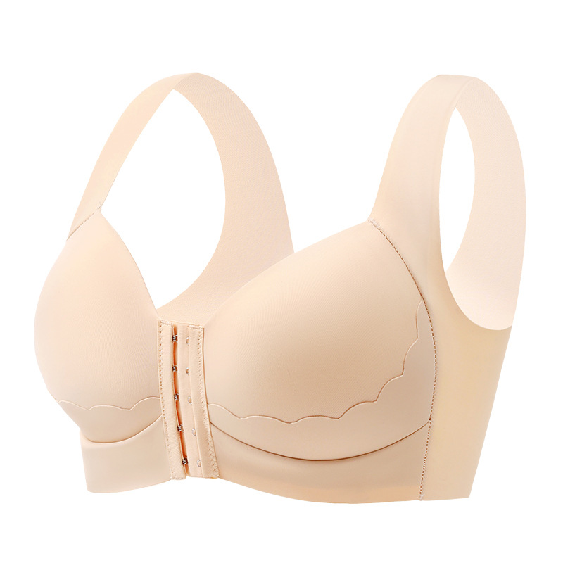 Transfronterizo sin marcas frontal ropa interior gran tamaño plegable pecho anti-caída chaleco sin anillo de acero hermosa espalda sin anillo de acero sujetador
