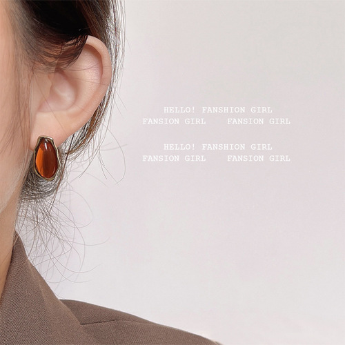 [Palace Beauty] Asymmetrical design, high-end silver needle plated 14K earrings, irregular shaped earrings and earrings