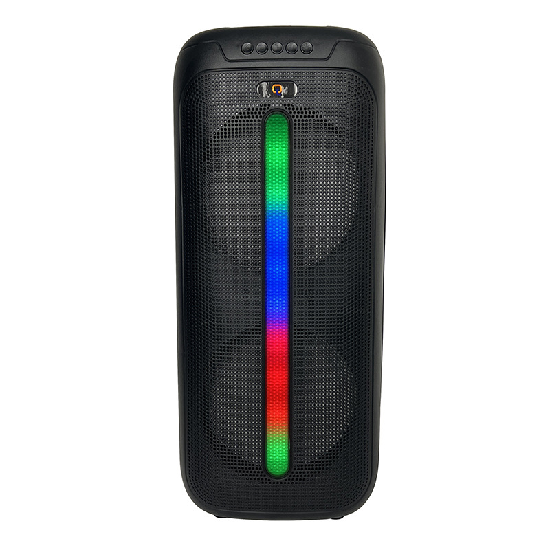 Hot sale transfronterizo doble 6 pulgadas 10W altavoces recargables danza cuadrada Bluetooth K música con micrófono LED luz