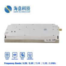 海意科技50W射频功放模块5.8GHz频段5725-5850MHz可调节