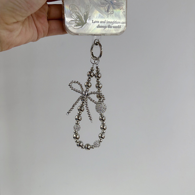 Printing Design Casual, Elegant, Lady Style 1 Piece Casual Elegant Lady Bow Knot Acrylic Printing Bag Pendant Mobile Phone Chain