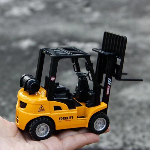 Wholesale street stalls, alloy engineering trucks, forklifts, forklift lifts, children's boys' toys, inertial pull-back car models