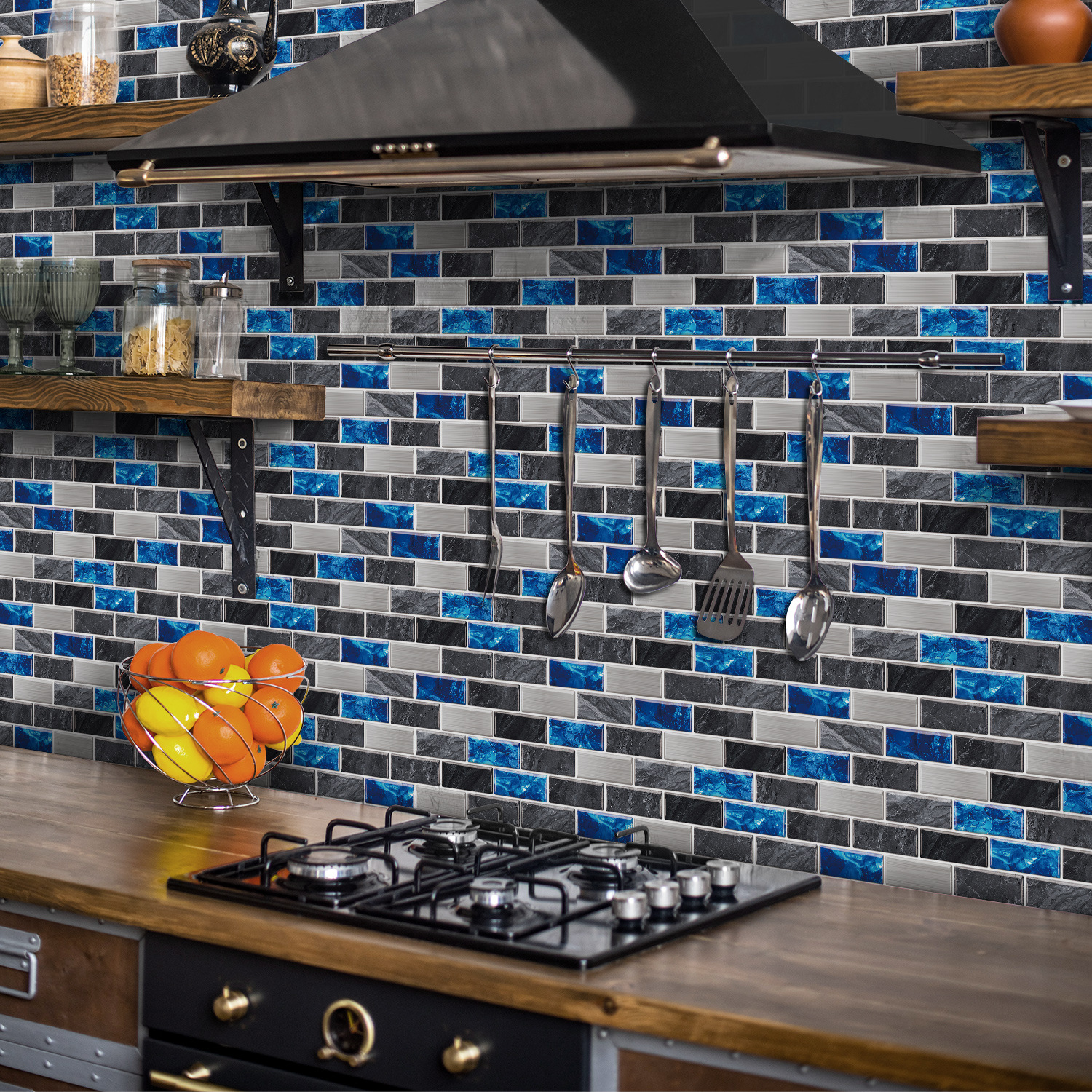 Pellicola autoadesiva in PVC per piastrelle, impermeabile, per cucina, bagno, soggiorno, carta da parati_voghion.com