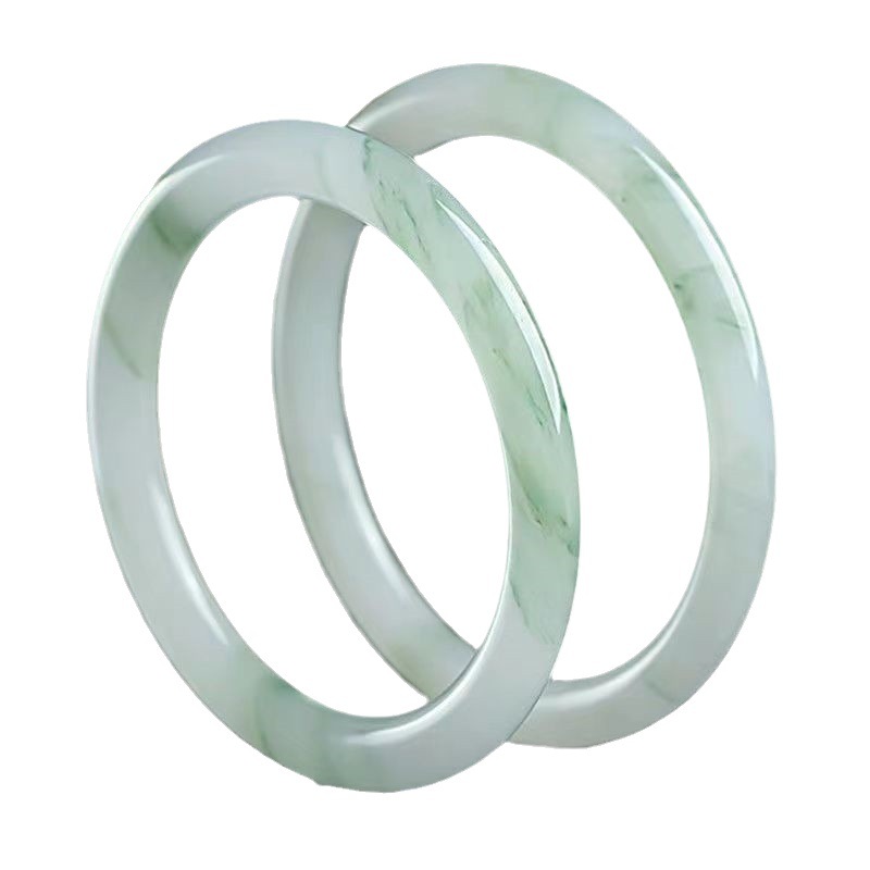Natural Tianshan emerald bracelet, golden jade round strips, floating green, high ice and transparent round strips, jade bracelets, beauty bracelets wholesale