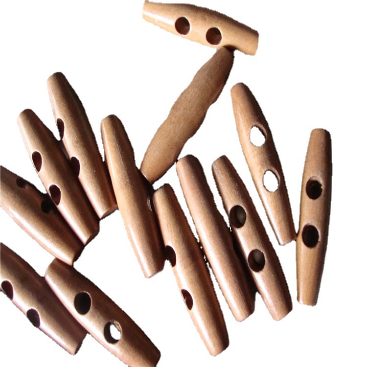 有眼小纽扣粒批发木质橄榄扣木头纽扣双孔毛呢大衣风衣对扣子木制