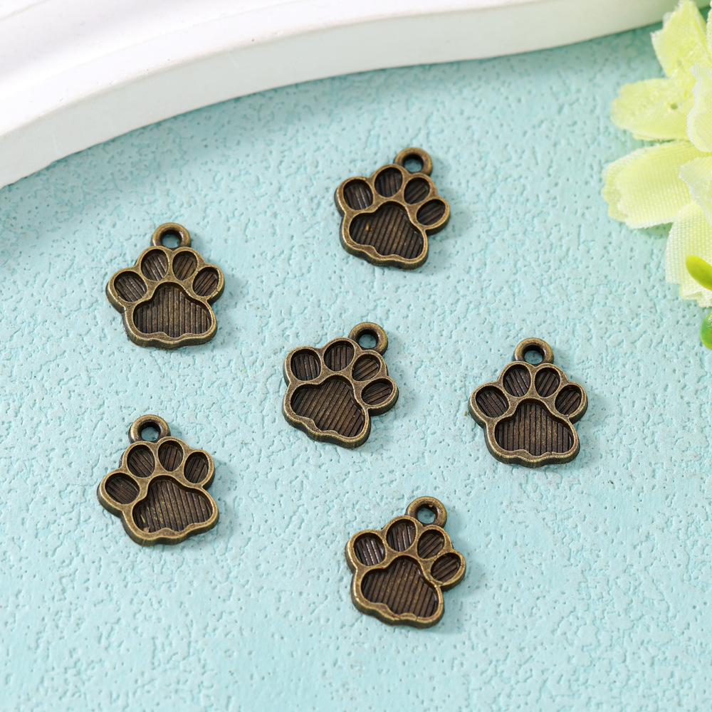 Metal accessory with accessories, hands and feet prints, necklace, retro cute pendant, DIY 5