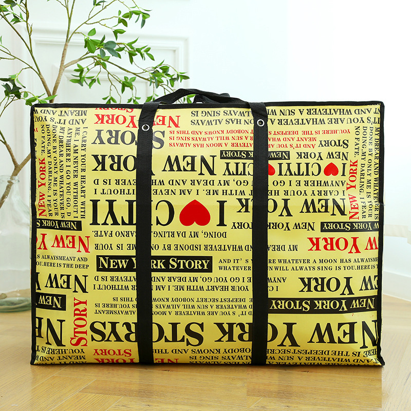 Envío gratuito no tejido recubierto impermeable bolsa móvil de gran capacidad de moda bolsa de equipaje de mano bolsa de almacenamiento de edredón al por mayor