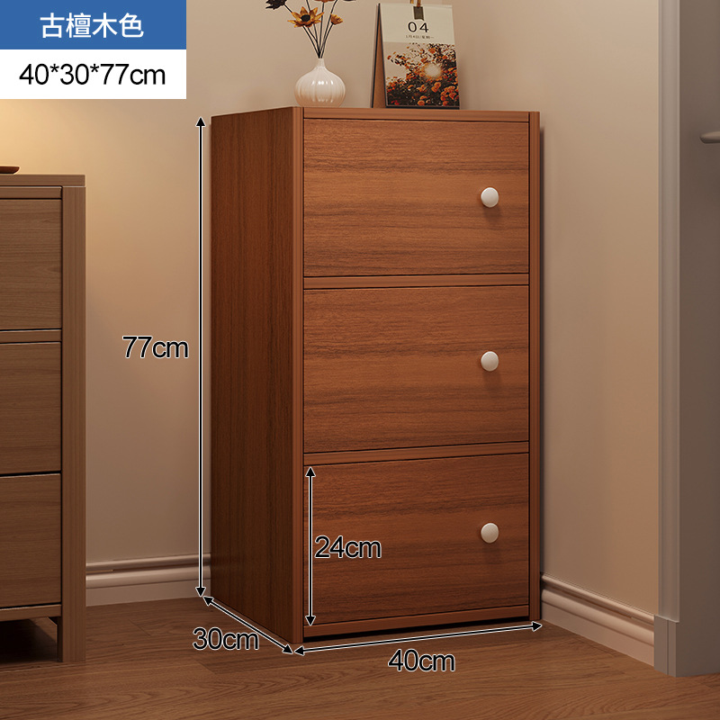 gabinete de almacenamiento de cinco tazas armario de almacenamiento del dormitorio armario estrecho armario vertical armario cajón armario de la sala de estar contra la pared armario de la cama de piso