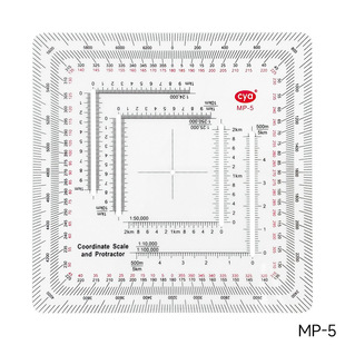 Cya Square Military Ruler Mp-5 Military Command Mapping Ruler Military Command Ruler Measuring Ruler