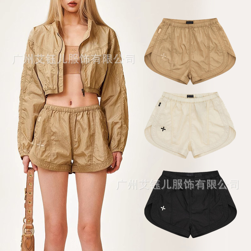 in stock SMFK Snake Alloy Skin Jogging Shorts US010G Embroidered Casual Loop Adjusting Sports Hot Pants