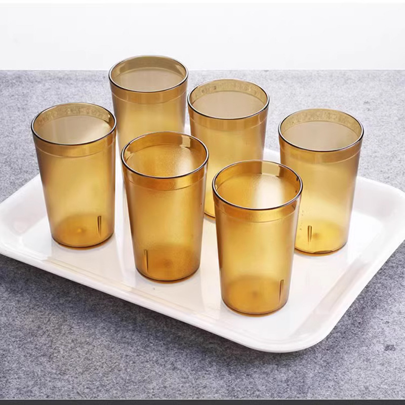 Taza de agua comercial taza de té PC taza de té resistente al calor taza de té de Hong Kong taza de agua taza de cerveza de plástico taza de bebida