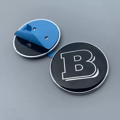 Black Front Flat Emblem, Car logo - brabus-hood-label-pasted-version