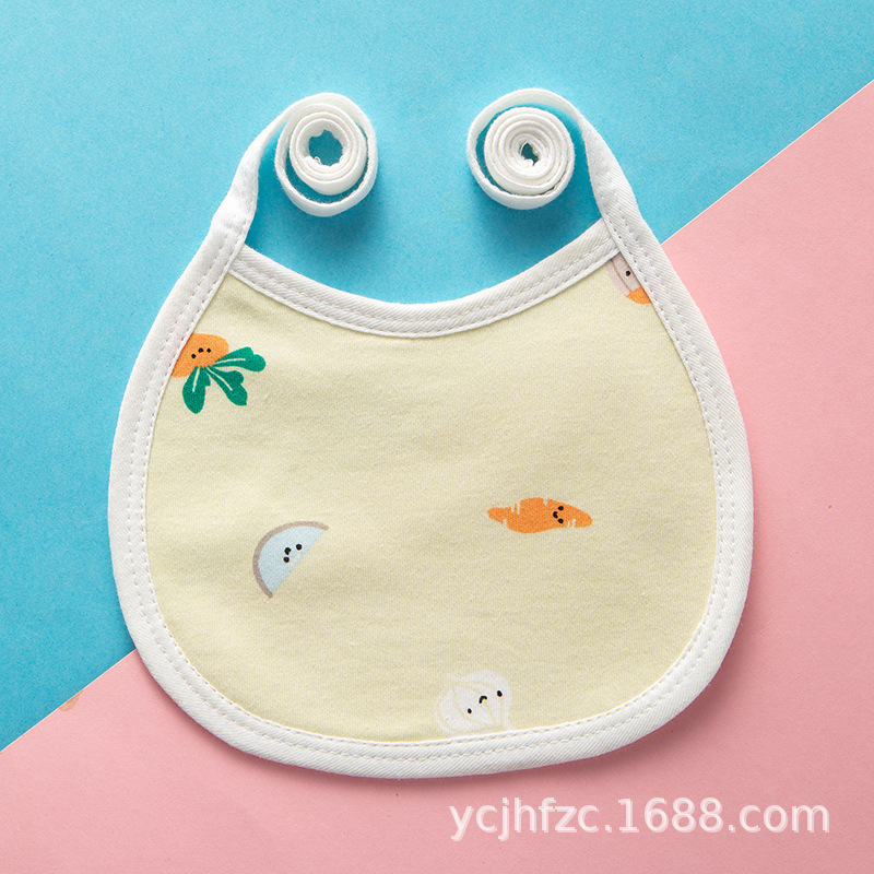 Bebé con cordones a prueba de agua babero recién nacido suministros bebé con cordones bebé babero de algodón