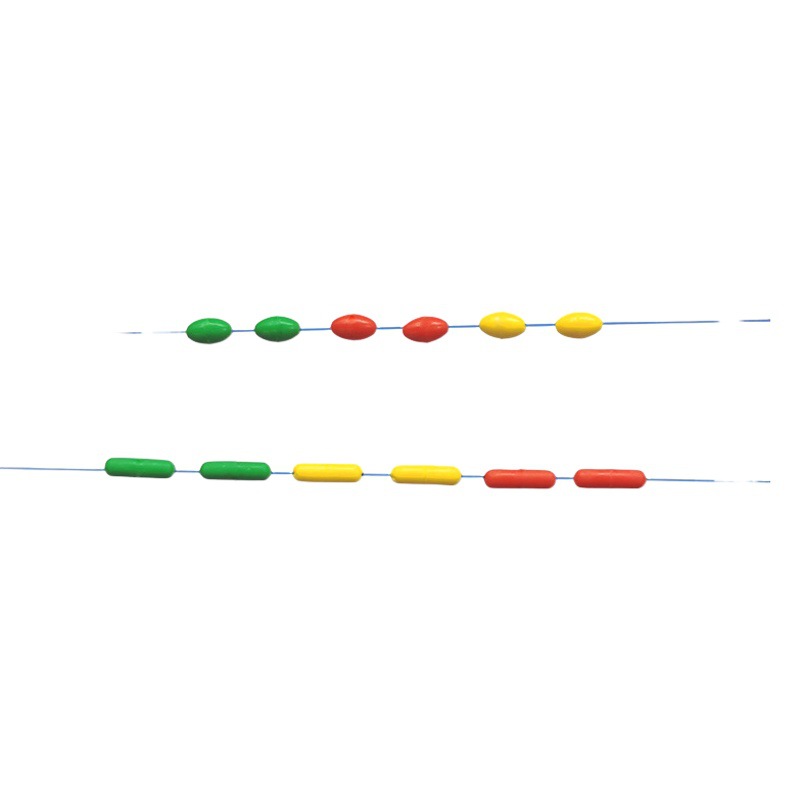 Fishing Gear Factory Competitive Color Bean Olive Type Cylindrical Space Bean Fishing Gear Accessories Color Rubber Space Bean