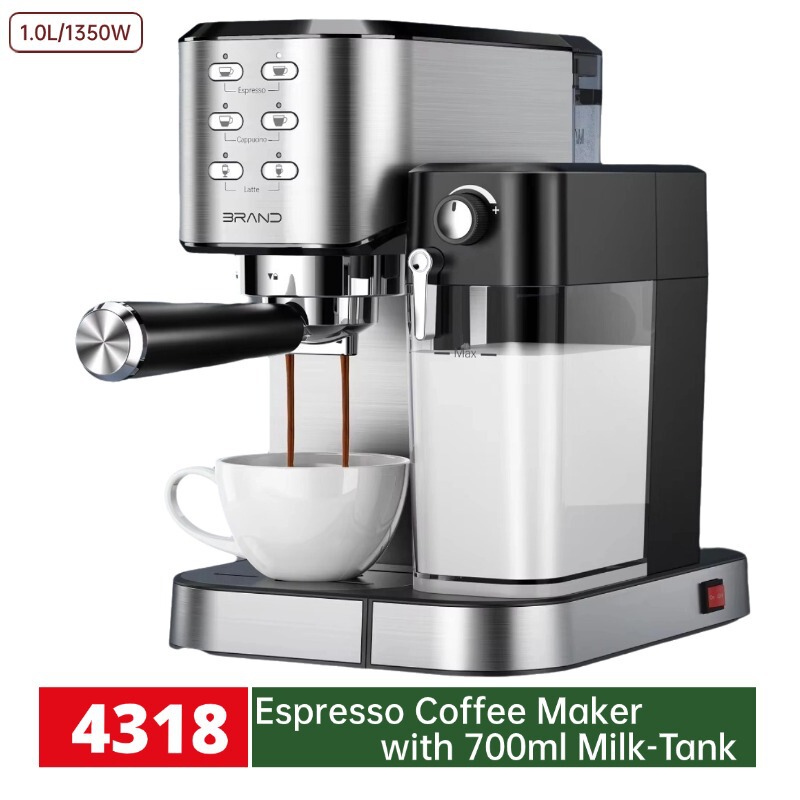 Wholesale 20 Bar High-Pressure Pump Espresso Machine for Home, Office, Restaurant, Italian Espresso Machine