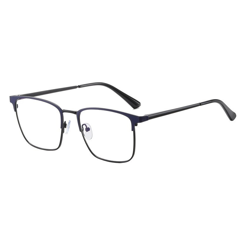 95895 nuevas gafas de miopía marco de negocios de los hombres marco completo a prueba de UV cuadrado anti-azul claro gafas lisas