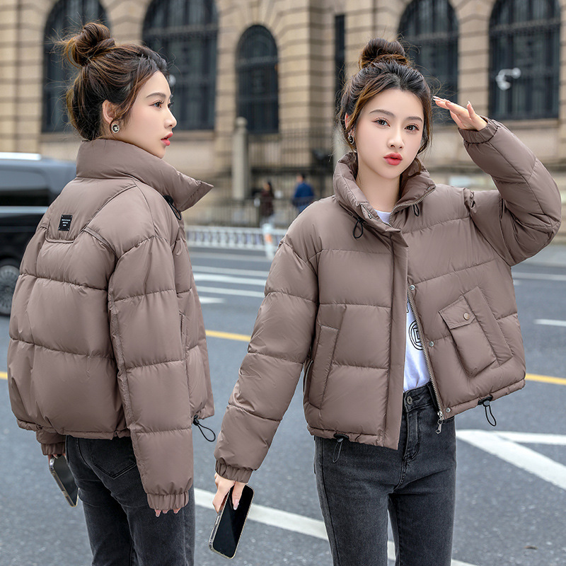 면복 여자 짧은 키에 두꺼운 빵옷 한국판 헐렁헐렁한 겨울 외투 캐주얼 솜저고리 칼라 다운 솜