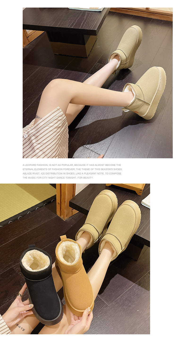 Talpă groasă, impermeabilitate sporită, cizme de zăpadă de mărime mare pentru femei în iarna 2023, noi, plușate, îngroșate și antiderapante_voghion.com