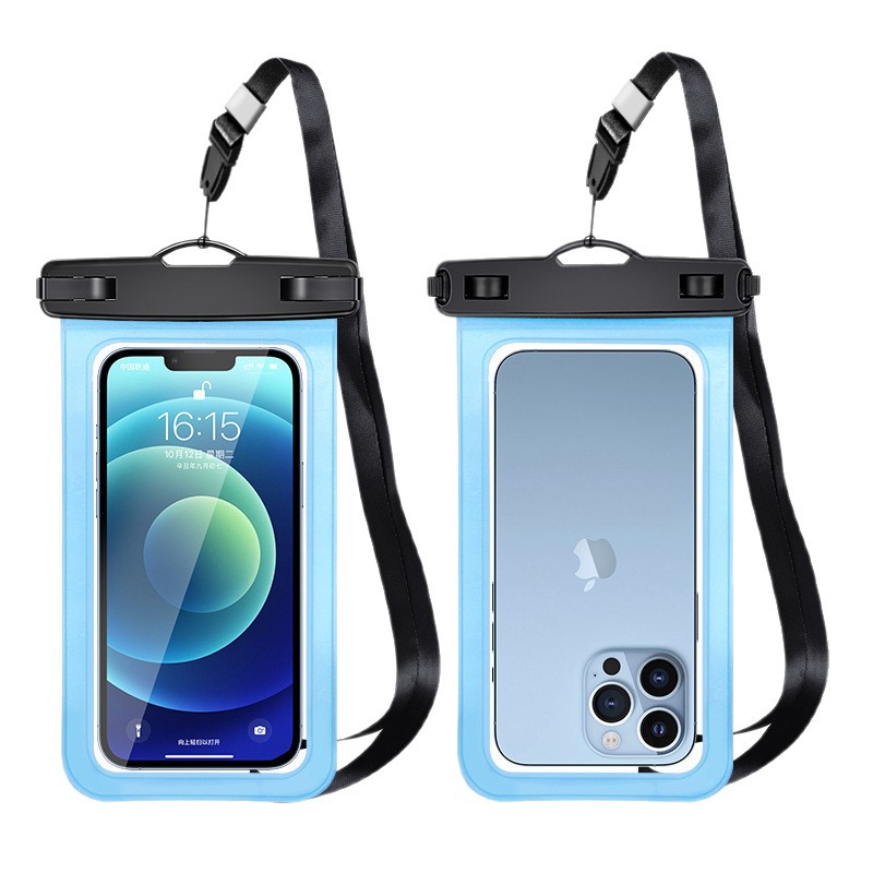 Bolsa impermeable para teléfonos móviles de venta caliente transfronteriza, bolsa impermeable para teléfonos móviles universales con pantalla táctil, natación al aire libre, buceo, teléfono impermeable