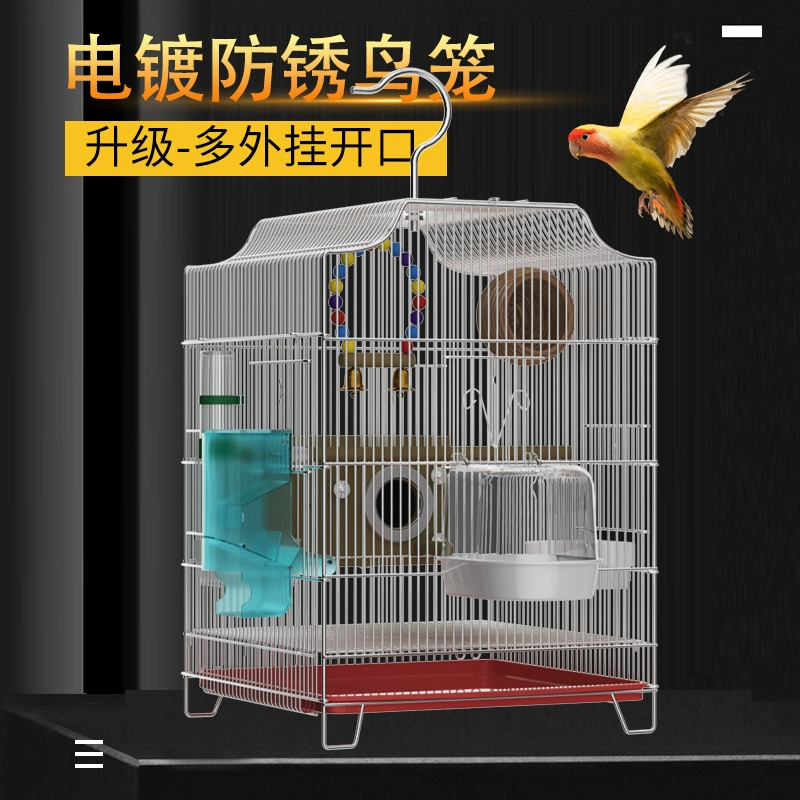 Птичья клетка попугай большая гальваническая клетка из нержавеющей стали