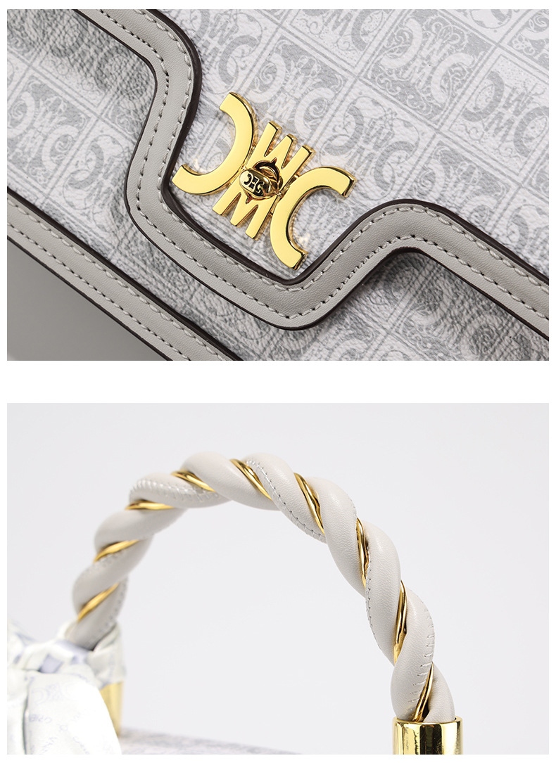 2024 New Trend Vit Scarf Handhållen Liten fyrkantig Dam Presbyopia Mode Crossbody-väska med en axel_voghion.com