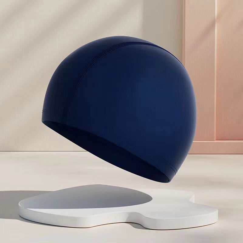 Breathable waterproof comfortable solid color swimming cap for men…