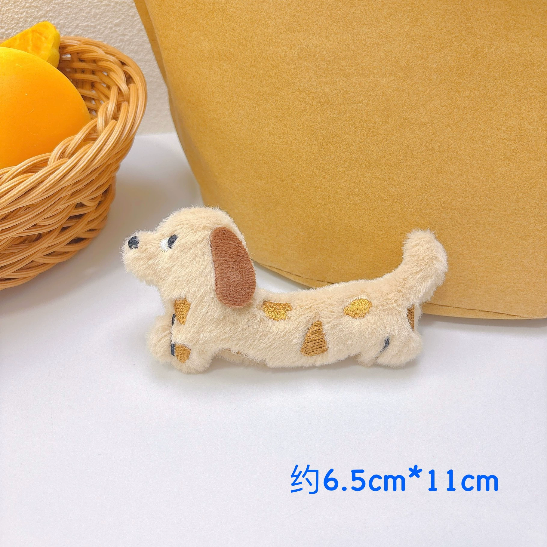 Плюшевый зажим для волос Cartoon puppy, аксессуар‑подвеска, мягкий DIY, 0,01 кг