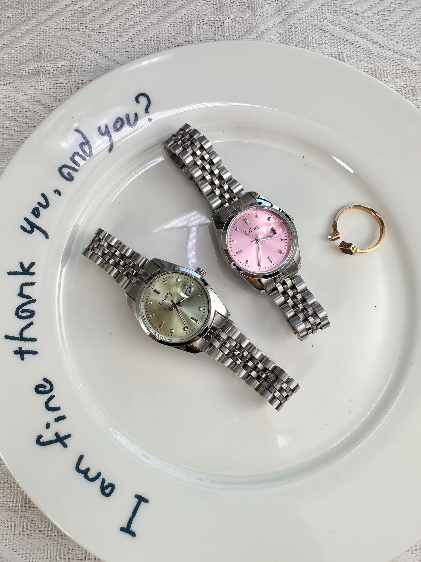 55g Weight Ordinary Glass Mirror Material Steel Belt Strap Material Watch Classification Pointer Display Type Double Side Snaps Buckle Style Round Dial Shape Casual, Daily Occasion Quartz Movement Solid Color Pattern Women's Gender Classic Style Style Classic Style Solid Color Double Side Snaps Quartz Watch Women's Watches 14