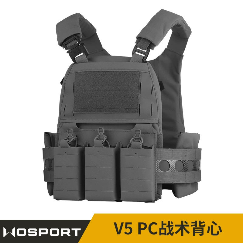 WOSPORT V5 PC Тактический жилет быстро разборка поставляется с тройной сумкой встроенная пластина глушение нейлон ткань