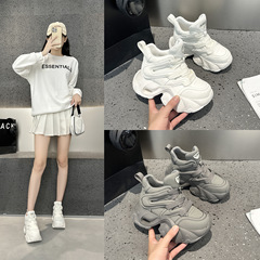 1188-62爆款老爹鞋女2025秋季皮面透气百搭老爹鞋学生运动