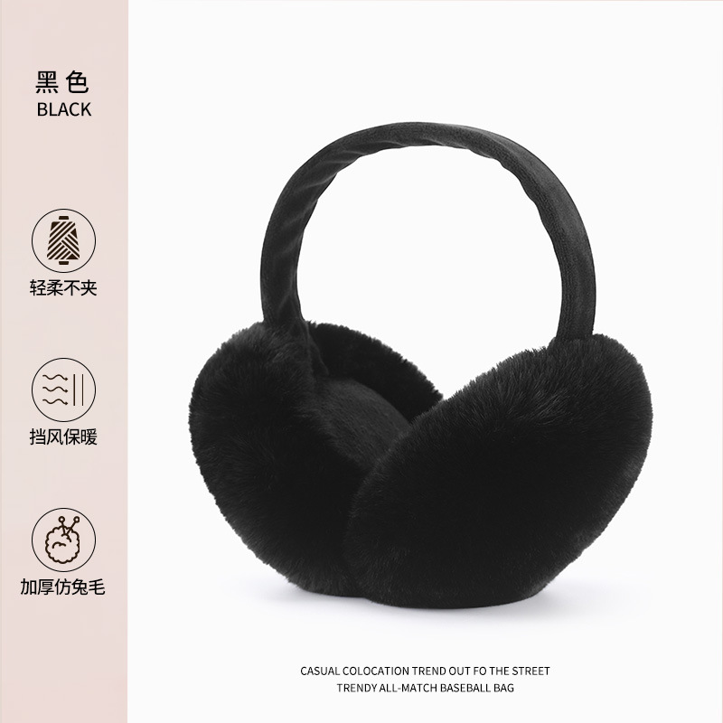 INS Otoño e Invierno orejeras cálidas compras de estudiantes imitación conejo visón felpa orejeras extra grandes orejeras plegables orejeras de todo fósforo