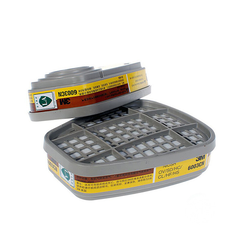 3M 6003CN material de filtro activo ácido orgánico pintura de aerosol de gas máscara protectora caja de filtro con máscara de gas